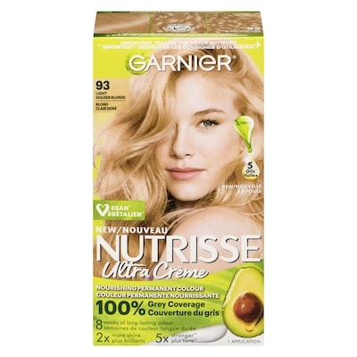Garnier Nutrisse Ultra Crème Nourishing Permanent Colour 93 Light Golden Blonde 1 ea, $12.99/1ea