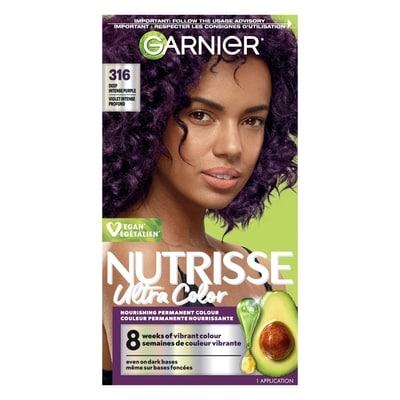 Garnier Nutrisse Ultra Color, Permanent Hair Dye, Long-Lasting Vibrant Colour Deep Intense Purple 1 ea, $13.49/1ea