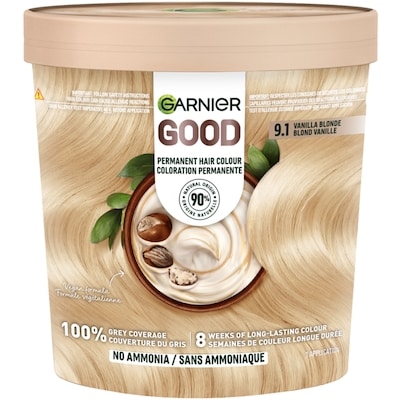 Garnier GOOD, Permanent Hair Dye, 100% Grey Coverage, No Ammonia Vanilla Blonde 1 ea, $16.99/1ea
