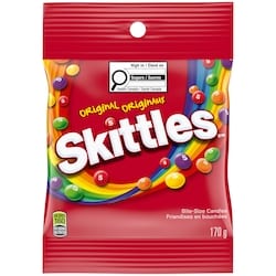 Skittles Originaux, bonbons à mâcher, sac de format à partager 170 g, 1,64 $/100g