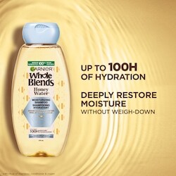 Garnier Whole Blends Honey Water Moisture Restoring Shampoo, for