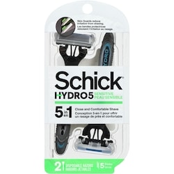 Hydro5 Sensitive Skin Disposable Men’s Razor, 2 Disposable Razors