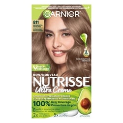 Garnier Nutrisse Ultra Crème, Permanent Hair Dye, 100% Grey Coverage Medium Extra Ash Blonde 1 ea, $11.99/1ea