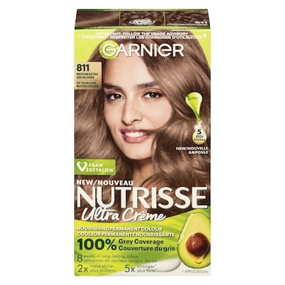 Garnier Nutrisse Ultra Crème Nourishing Permanent Colour 811 Medium Extra Ash Blonde 1 ea, $12.99/1ea