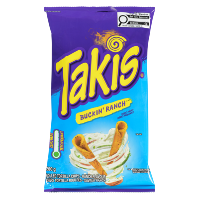 Takis Buckin' Ranch, Ranch Flavoured Rolled Tortilla Chips 260 g, $1.53/100g