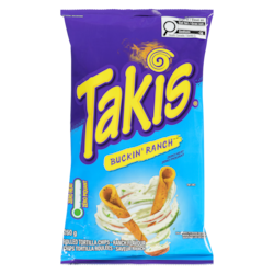 Takis Buckin' Ranch, Ranch Flavoured Rolled Tortilla Chips - 260 g