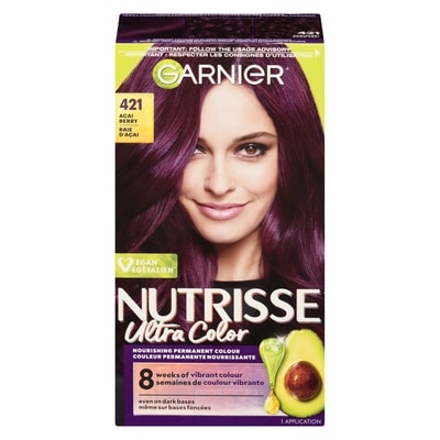 Garnier Nutrisse ultra color couleur permanente nourrissante 421 baie d'açai 1 ea, 13,99 $/1ch