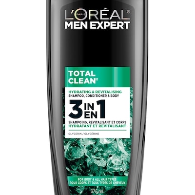 Men expert total clean 3-en-1 shampoing