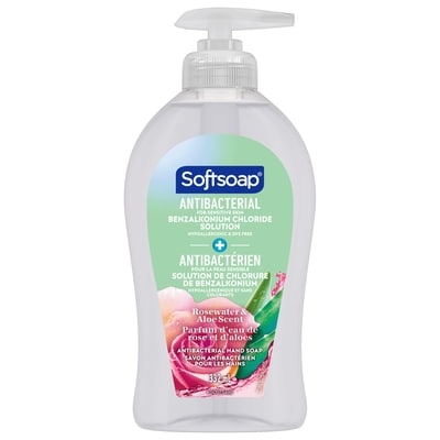 Softsoap Antibacterial Hand Soap For Sensitive Skin Rosewater & Aloe Scent 332 ml, $0.90/100ml