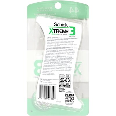 Schick Rasoirs jetables à 3 lames pour hommes Xtreme3 pour peau sensible 4 ea, 2,50 $/1ch