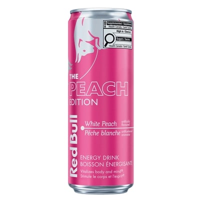 Red Bull Energy Drink, Pêche blanche 473 ml, 1,11 $/100ml