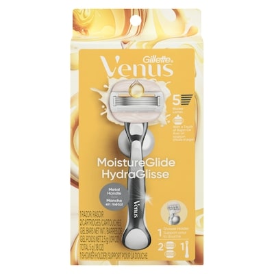 Gillette Moistureglide Women's Razor, Reusable Handle, 2 Razor Blade Refills and Shower Holder 1 ea, $24.99/1ea