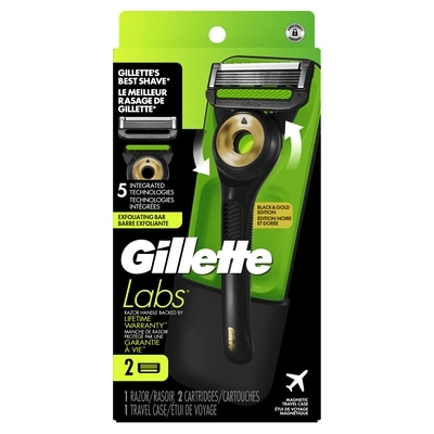 Gillette Manche de rasoir, édition noire et dorée, 2 cartouches, 1 étui 1 ea, 41,99 $/1ch