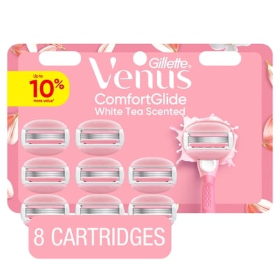 Gillette ComfortGlide White Tea Women's Razor Blades, 8 Razor Blade Refills 8 ea, $7.00/1ea