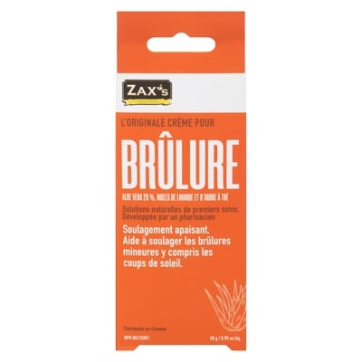 Zax’s Original L'originale crème pour brûlure 28 g, 85,68 $/100g