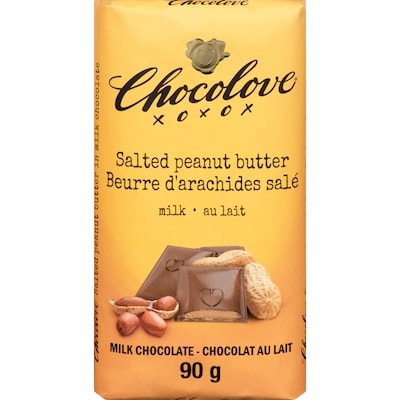 Chocolove Salted Peanut Butter In Milk Chocolate 90 g, $5.54/100g