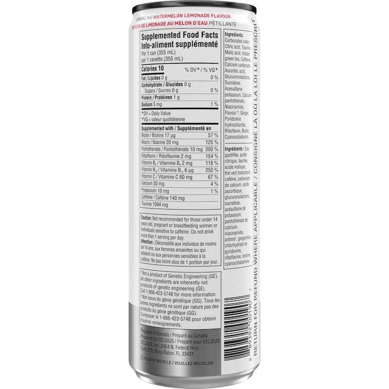 Watermelon Lemonade Energy Drink