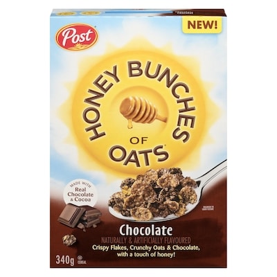 Post Honey Bunches Of Oats Cereal Chocolate 340 g, $1.61/100g