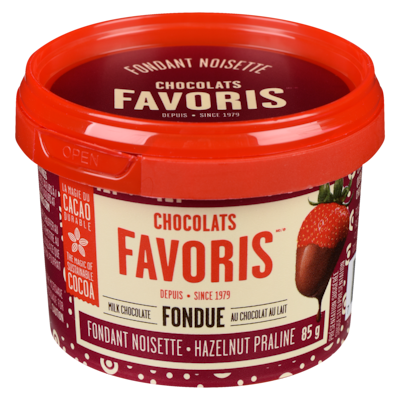 Chocolats Favoris Milk Chocolate Fondue Hazelnut Praline 85 g, $7.65/100g