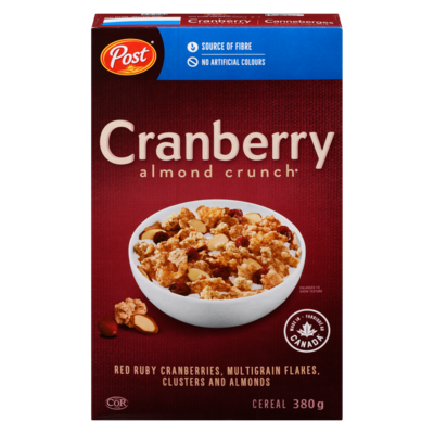Post Cereal Cranberry Almond Crunch 380 g, $0.79/100g