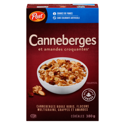 Post Céréales canneberges et amandes croquantes 380 g, 0,79 $/100g