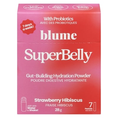 Blume Superbelly Gut-Building Hydration Powder Strawberry Hibiscus 28 g, $57.11/100g