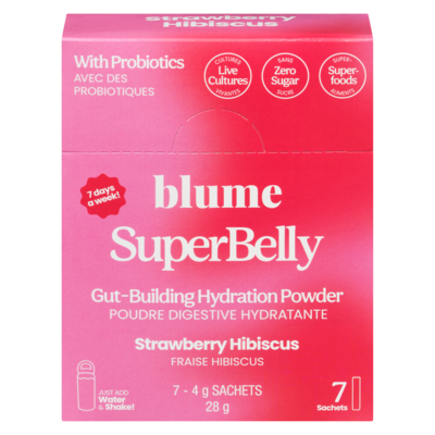 Blume Superbelly Gut-Building Hydration Powder Strawberry Hibiscus 28 g, $64.25/100g