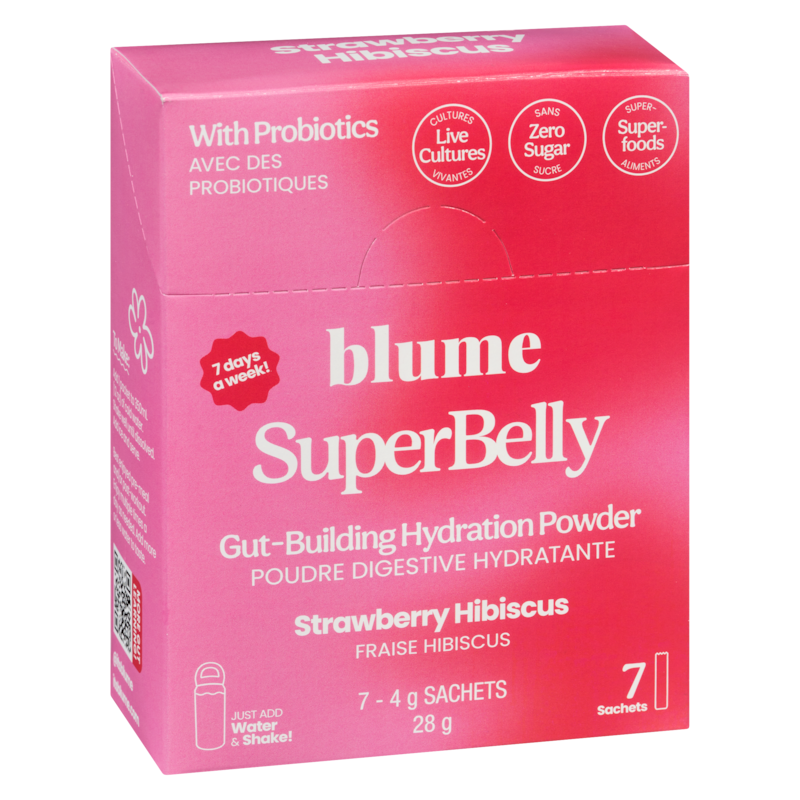Superbelly Gut-Building Hydration Powder Strawberry Hibiscus