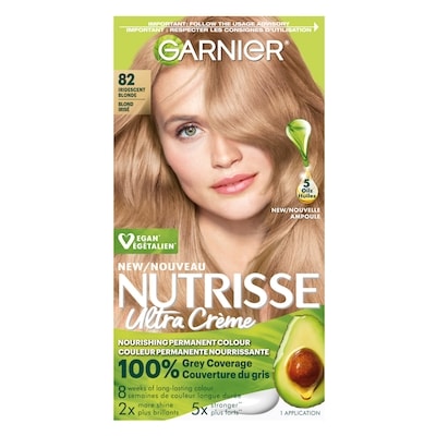 Garnier Nutrisse Ultra Crème, Coloration Permanente, 100% Couverture des Cheveux Gris Blond Irisé 1 ea, 13,99 $/1ch