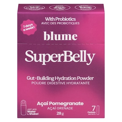 Blume Superbelly poudre digestive hydratante açaí grenade 28 g, 49,96 $/100g