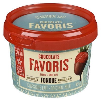 Chocolats Favoris Milk Chocolate Fondue Original Milk 85 g, $7.65/100g
