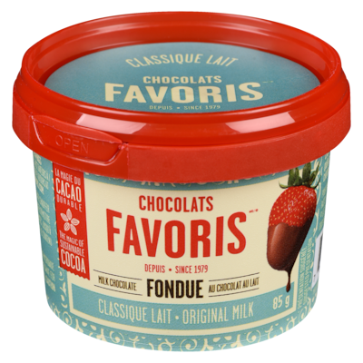 Chocolats Favoris Fondue au chocolat au lait classique lait 85 g, 7,65 $/100g