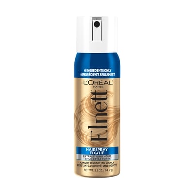L’Oréal Fixatif à tenue extra-forte, Elnett Satin classique, format voyage 64.2 g, 15,56 $/100g