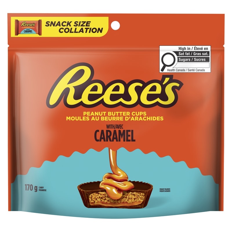 Candy Peanut Butter Cups With Caramel Snack Size