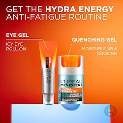 L'Oréal Men Expert Hydra Energetic Bille Glacé Yeux Anti-Fatigue, 10ml, Nuovo