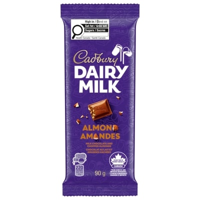 Cadbury DAIRY MILK Almond Milk Chocolate Bar 90 g, $3.88/100g