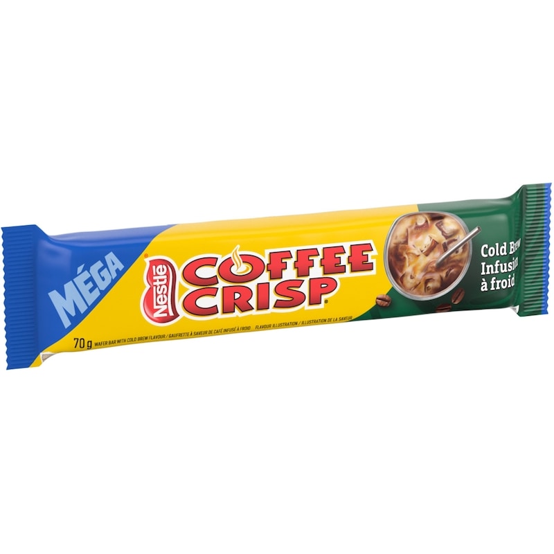 Coffee Crisp Mega Cold Brew Wafer Bar, Prepared in Canada