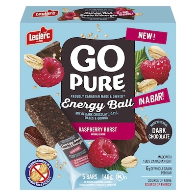 Leclerc Energy Ball In A Bar Raspberry Burst 140 g, $3.06/100g