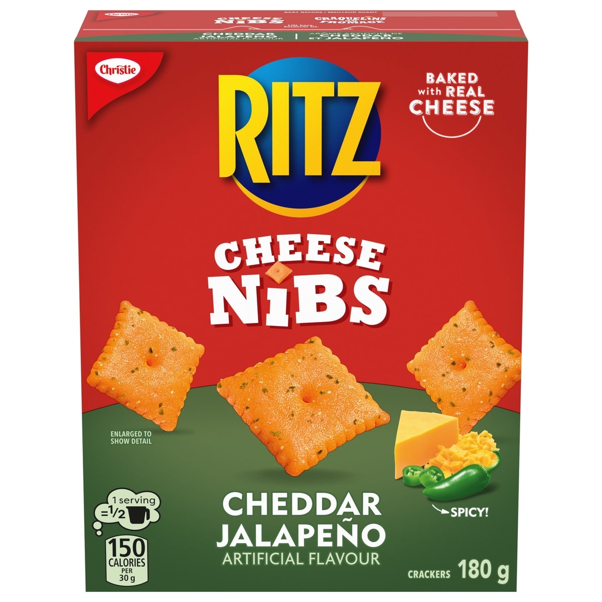 Christie RITZ CHEESE NIBS Cheddar Jalapeno 180 g, $2.49/100g