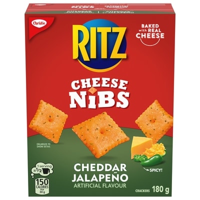 Christie RITZ CHEESE NIBS Cheddar Jalapeno 180 g, $1.67/100g