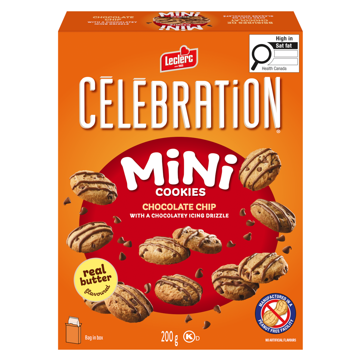 Leclerc Mini Cookies Chocolate Chip With A Chocolatey Icing Drizzle