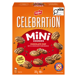 Mini Cookies Chocolate Chip With A Chocolatey Icing Drizzle