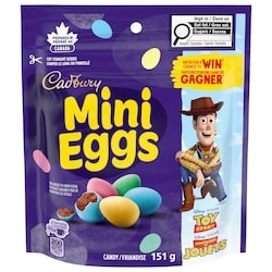 Cadbury Mini Eggs, friandise chocolatée CADBURY Mini Eggs 151 g, 4,63 $/100g