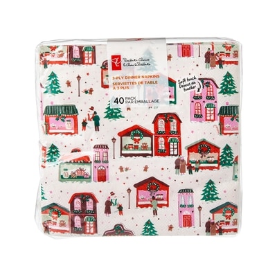 le Choix du Président Serviettes de table à 3 plis, 40 par emballage – ville 40 ea, 0,13 $/1ch