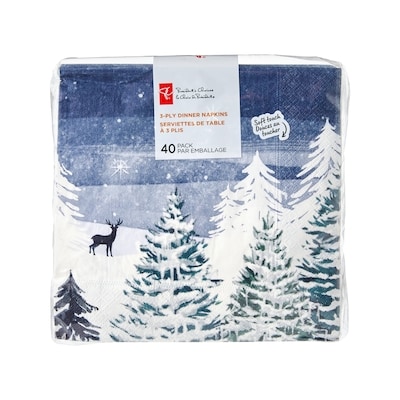 President's Choice 3 Ply Dinner Napkins 40 Pack - Deer 40 ea, $0.13/1ea