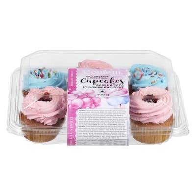 null Cupcake à la vanille barbe à papa et gomme balloune 490 g, 1,22 $/100g