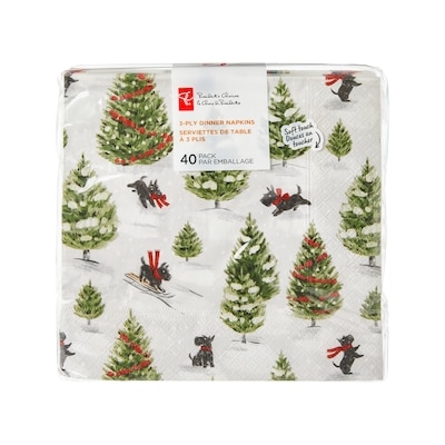 President's Choice 3 Ply Dinner Napkins 40 Pack - Scottie 40 ea, $0.13/1ea