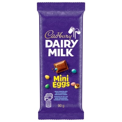 Cadbury DAIRY MILK Chocolate Bar with MINI EGGS 90 g, $4.99/100g