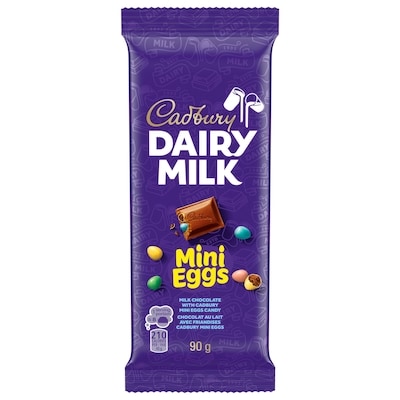 Cadbury DAIRY MILK tablette de chocolat au lait avec friandises CADBURY Mini Eggs 90 g, 4,99 $/100g