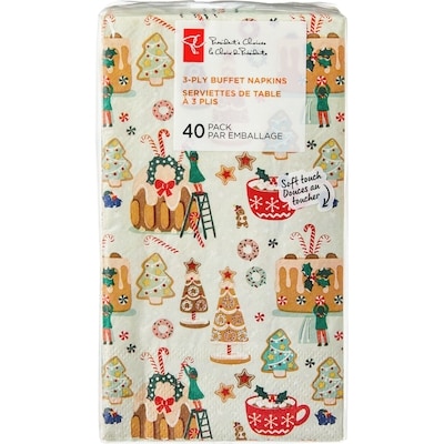 President's Choice 3 Ply Buffet Napkins 40 Pack - Tree 40 ea, $0.13/1ea